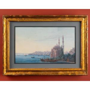 Marine Landscape Of The Bosphorus In The Style Of Ivan Aivazovsky