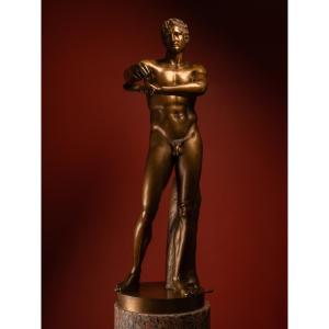 Apoxyomenos In Bronze By Alessandro Nelli, After Lysippos