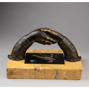 Paperweight With Clasping Hands