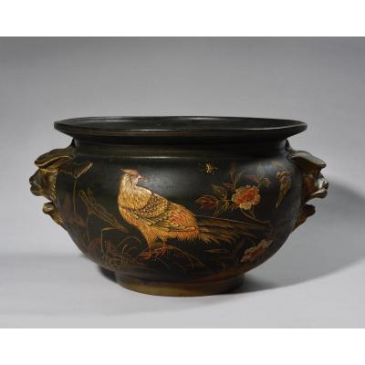Planter - Auguste Majorelle - Terracotta From La Manufacture De Toul - 1874/1876