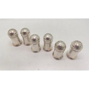 Birmingham 1860 Suite Of 6 Silver Salt Cellars