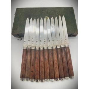 Paris 1773 Suite Of 18th Century Silver Knives.