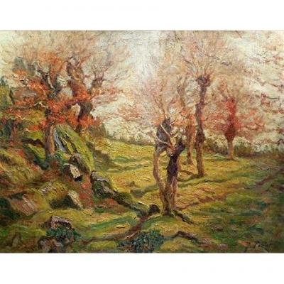 Pozier Jacinthe (1844-1915) The Valley Of Saint Guénolé, Pont-aven 1911
