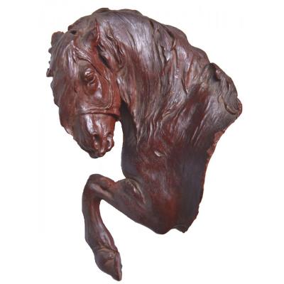 Wax Horse Bust, Original Sculpture