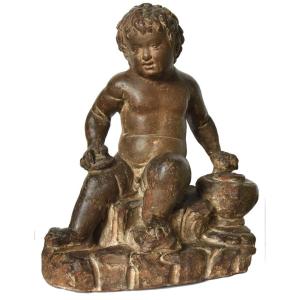 Terracotta Putto, Follower Of Giovanni Della Robbia, Circa 1520-1540