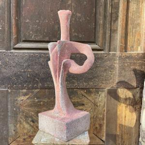 Polychrome Cement Sculpture By Szendy (1903-1972)