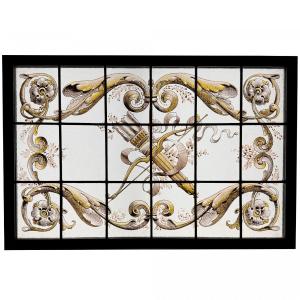 Stained Glass Window Transom With Quiver (54 X 82 Cm)