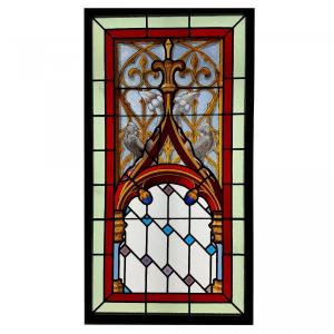 Gothic Stained Glass Window (1) (115 X 62 Cm)