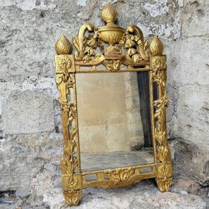 18th Century Glazing Bead Mirror H105cm L63cm