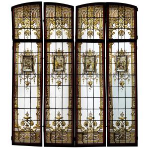Stained Glass Window Neo-gothic Style Cabaret Scenes (246 X 210 Cm)