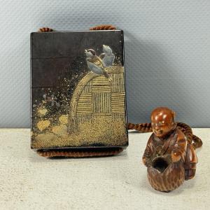 Inro With His Netsuke