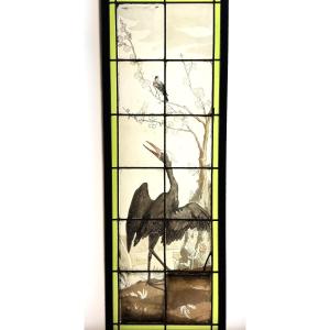 Cormorant Stained Glass Window H137.5cm L51cm