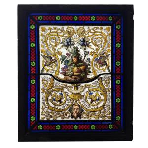 “bacchus” Stained Glass Window (h92cm L77cm)