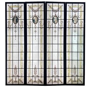 Antique Stained Glass Window (h182 X W172)
