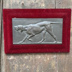 Bronze Animal Bas-relief Signed V. Peter