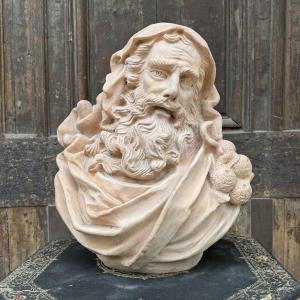 Terracotta Bust Of A Man