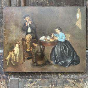 Oil On Canvas, The Start Of The Hunt