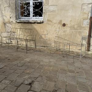 Pair Of Garden Benches époque 1900