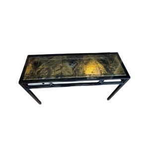 Lacquered Console By Guy Lefevre