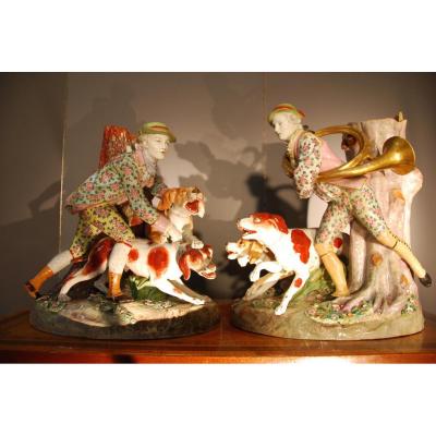 Door Bouquet 19th Porcelain Manufactory From Samson