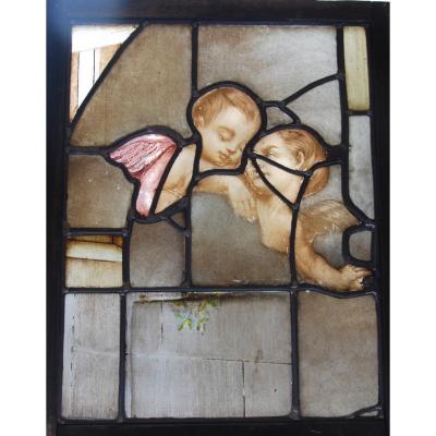 Stained Glass Pair Of Angels