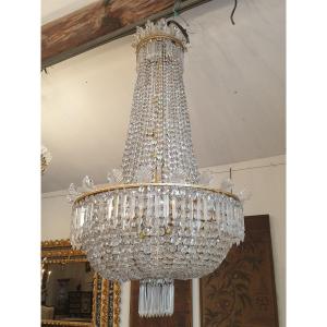 Lustre Bronze Et Cristal