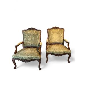 Pair Of Louis XV Style Armchairs