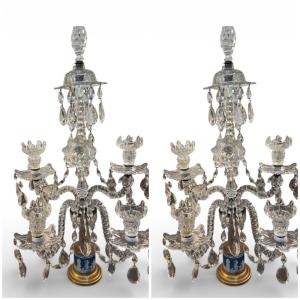 Pair Of Crystal Girandoles