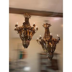 Pair Of Chandeliers From Southern Spain