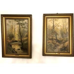 Pair Of Oil Paintings By Ernest Charles Walbourn