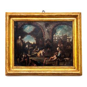 Oil On Canvas A.magnasco School