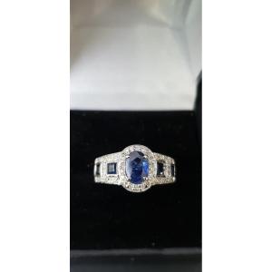 Sapphire Diamond Entourage Ring
