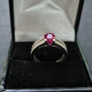 90s Ruby Diamond Ring 