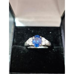 90s Sapphire And Diamond Ring