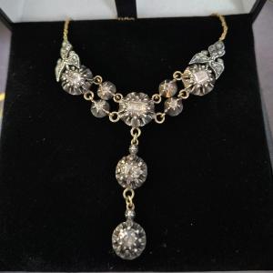 18th Century Gold And Silver Diamond Necklace
