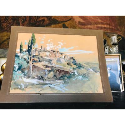 Saint Paul De Vence By Henri Rousseau (orientalist Painter)