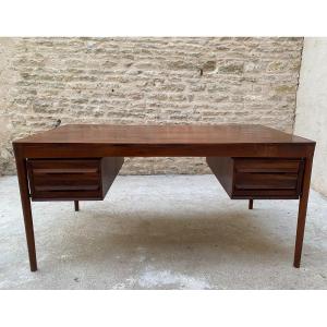 Rosewood Desk Plat, Attributed To Torbjorn Afdal - Edited By Bruskbo, 1960.