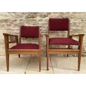 Pair Of Retractable Armchairs From David Frères.