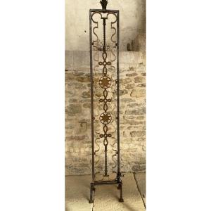 Polychrome Floor Lamp By Gilbert Poillerat (1902 - 1988)