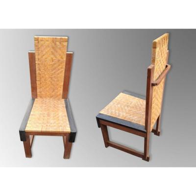 Francis Jourdain (1876-1958) - Pair Of Chairs From The Thirties.