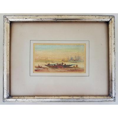 Louis Amable Crapelet (france 1822-1867) - Orientalist Watercolor