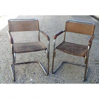 Marcel Breuer (1902-1981) - Armchairs Dits B34, Circa 1929