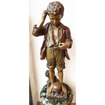 Friedrich Goldscheider (1845-1897) - Young Boy With The Broken Jug,