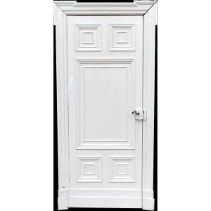 Old Door With Its Frame Double-sided Moldings Doors