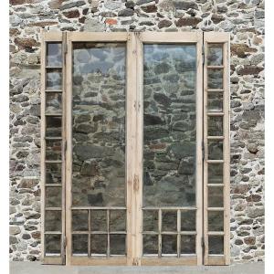 Old Window Showcase Library Door Glass Partition