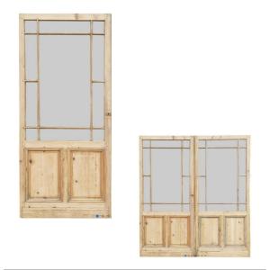 Two Old Large Glass Doors From Shop Store Glass Partition Installation Pocket Door Workshop