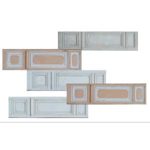 Two Sets Of Woodwork, Low Paneling, 14 And 15  Linear Meters, Old Doors