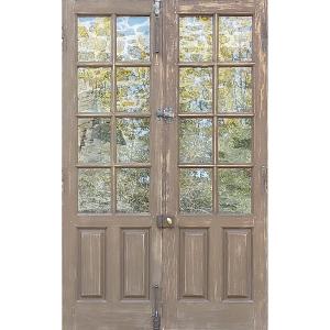 Double Glass Door With 8 Panes In Very Good Condition