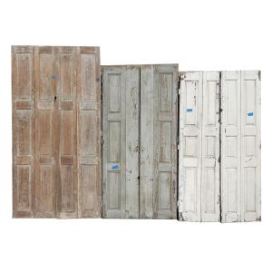 Three Pairs Of Antique 18th Century Interior Oak Shutters Door