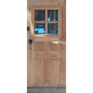 Vintage Oak-paned Glazed Front Door